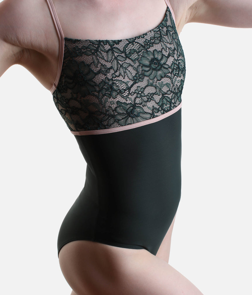 GAIA DI Scotland • Camisole Ballet Leotard with Floral Lace, Icons Collection