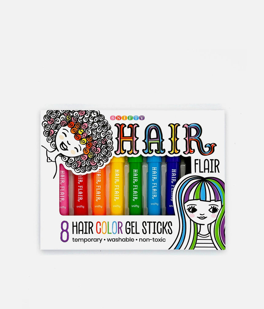 Washable Hair Crayons for Kids, Non-Toxic Hair Colour Set - 8 GEL STICKS