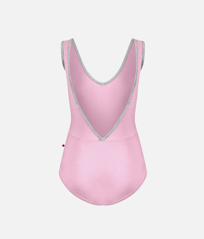 Gina V-Neck Ballet Leotard • Confetti & Silver