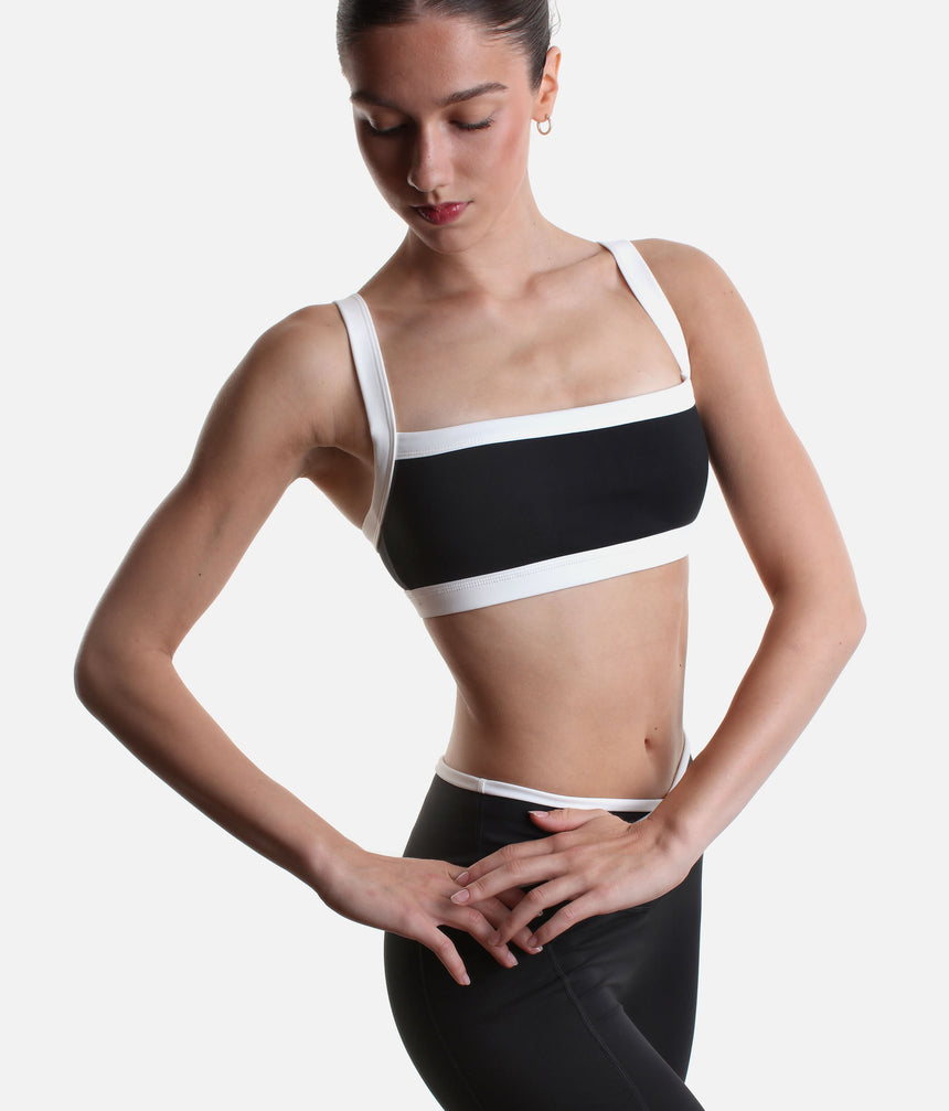 It Girl Bra • Contrast Square-Neck Sports Bra