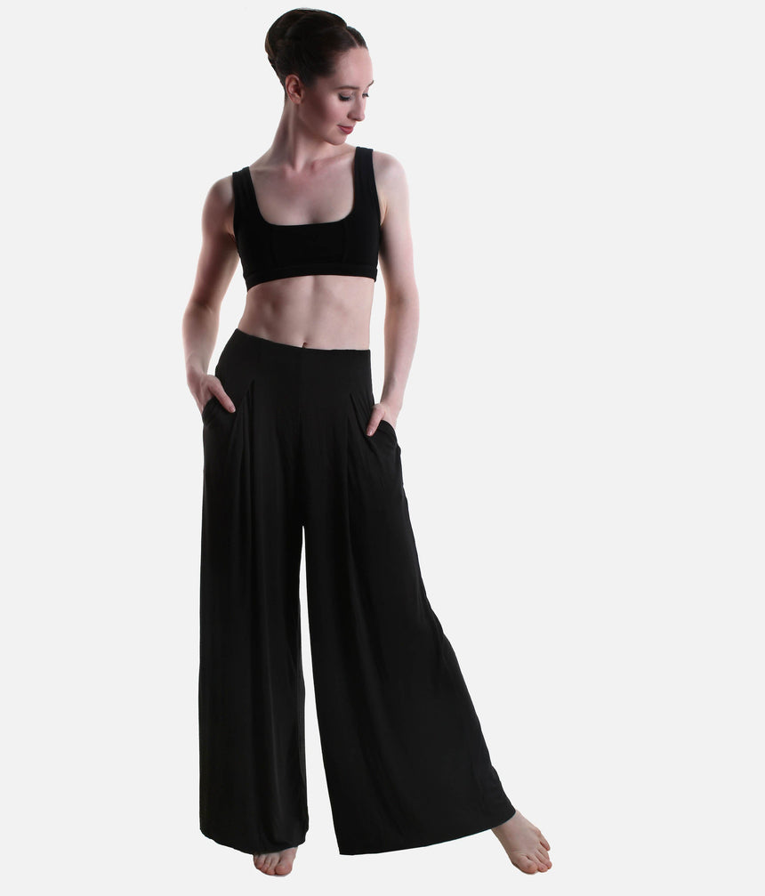Wide Leg Pant, High Waisted Lounge & Travel Pants with Pockets - GO WITH FLOW