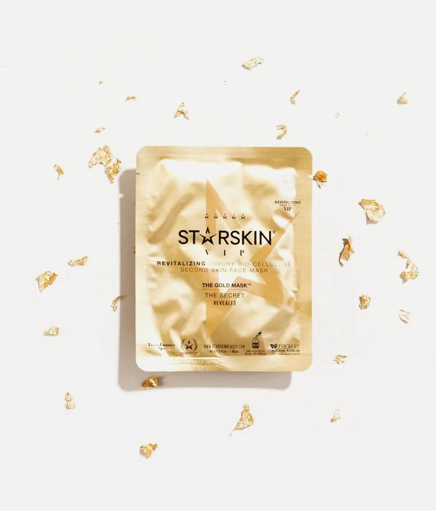 VIP THE GOLD MASK 3+1 Set, Luxury Bio-Cellulose Hydrating Face Mask