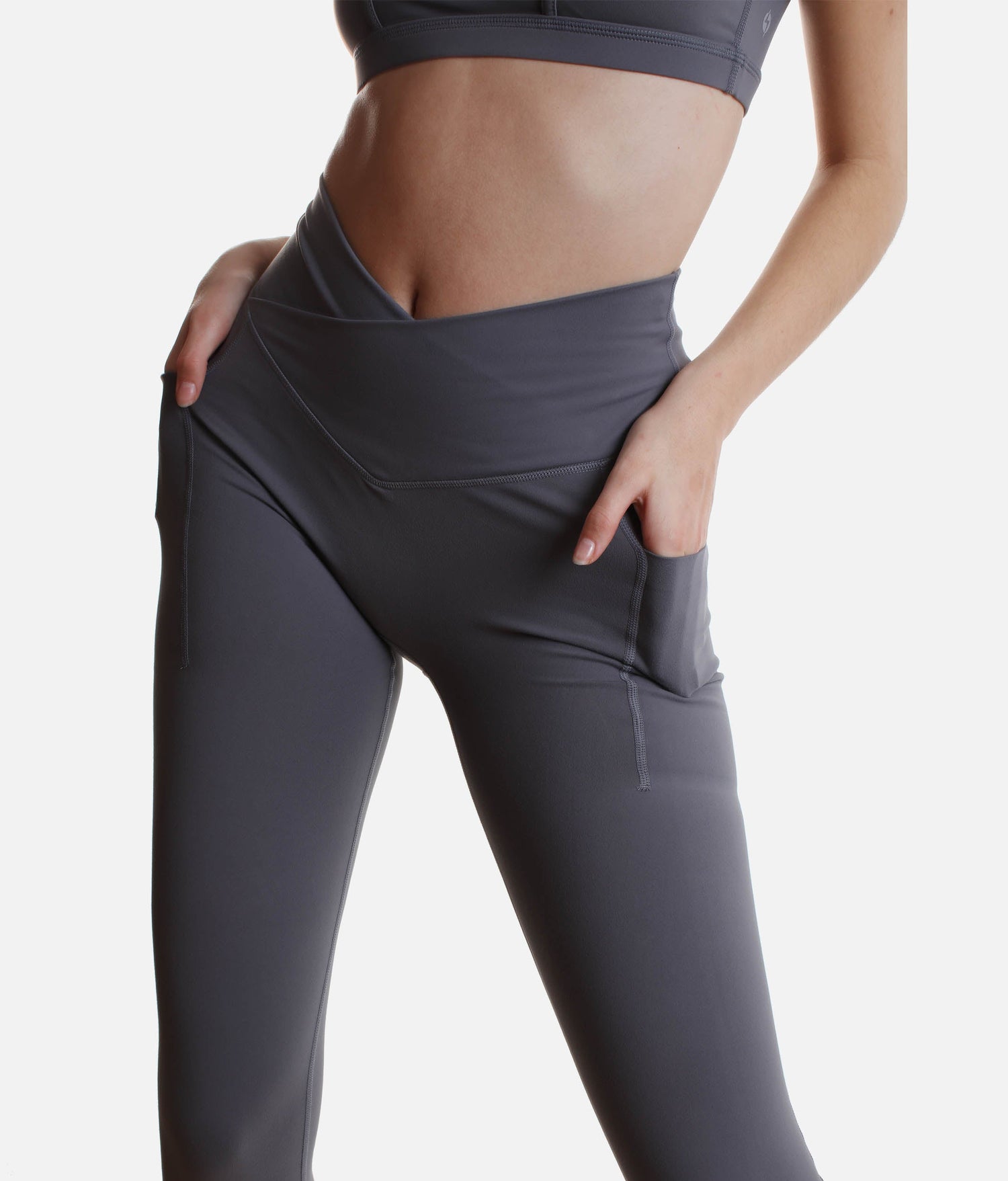 HOURGLASS LEGGINGS with Crisscross Curve-Enhancing Cut, High-Waisted