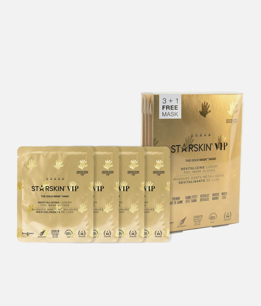 VIP THE GOLD MASK HAND 3+1 - Luxury Gold Foil Moisturizing Gloves