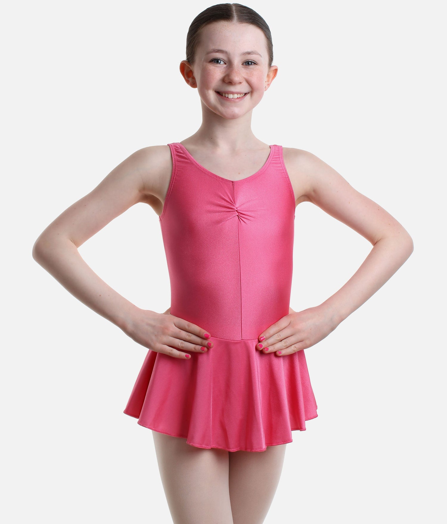 Girls Ballet Skirted Leotard, Built-in Skirt & Sweetheart Neckline - ISTDJ