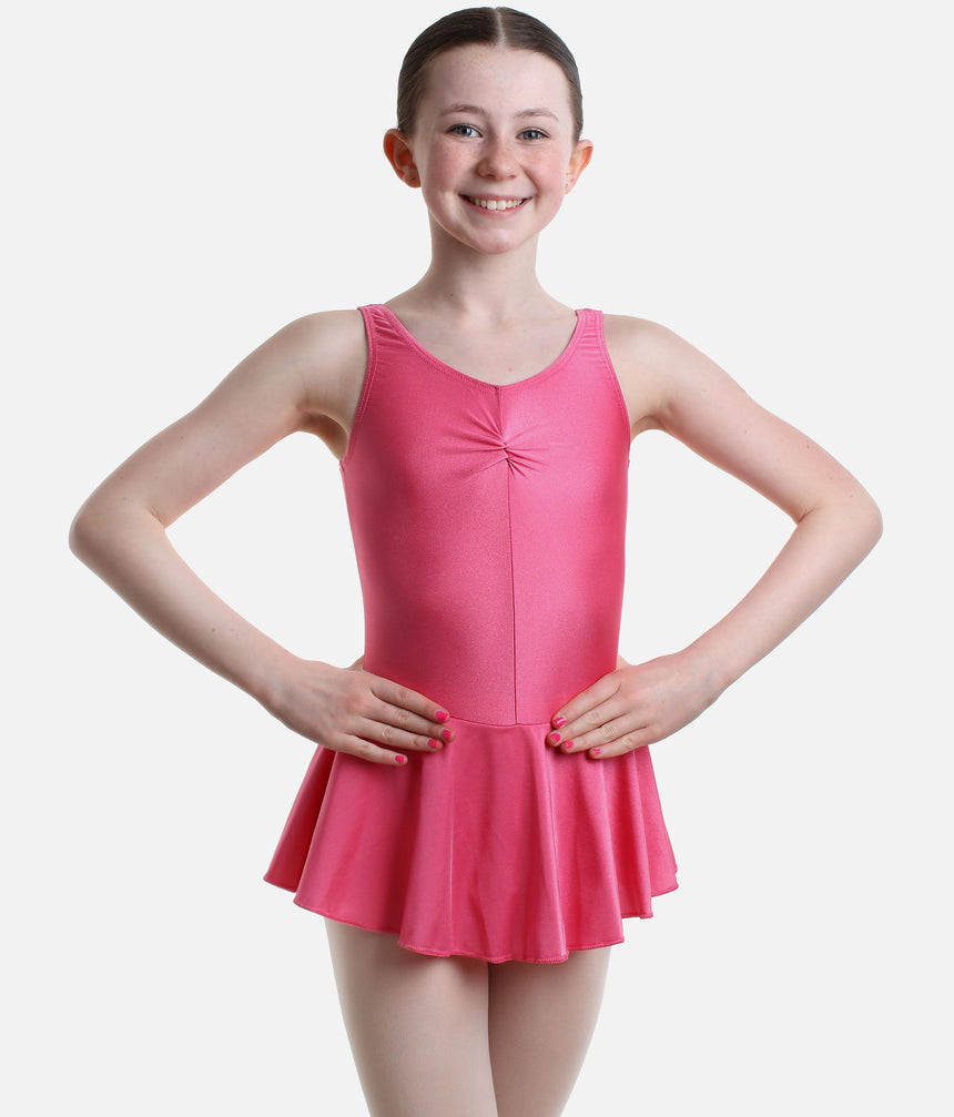 Girls Ballet Skirted Leotard, Built-in Skirt & Sweetheart Neckline - ISTDJ