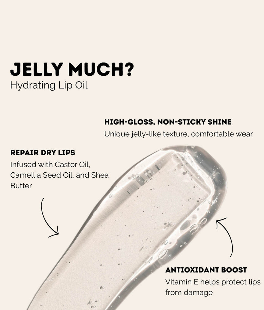 JELLY MUCH? Hydrating LIP OIL with Shea Butter & Aloe Vera
