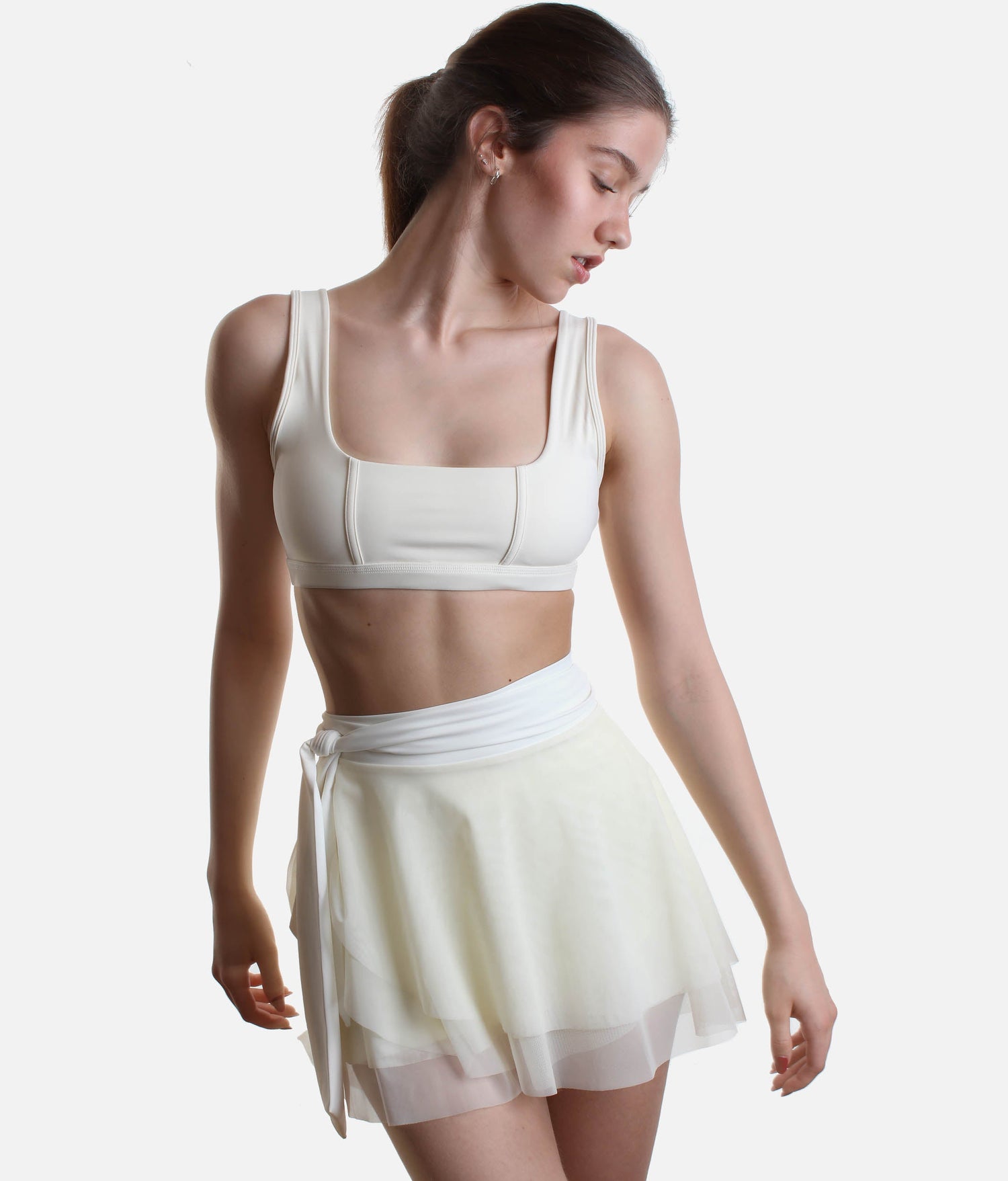Juliet Wrap Skort – Ballet-Inspired High-Waisted Skirt with Pockets