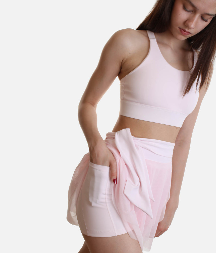 Juliet Wrap Skort – Ballet-Inspired High-Waisted Skirt with Pockets