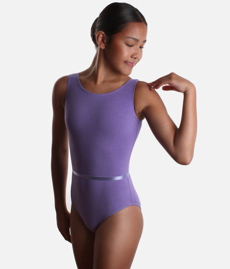 Girls Scooped Neck Ballet Leotard With Belt, RAD Exam Approved - JUNE / AIMIEE