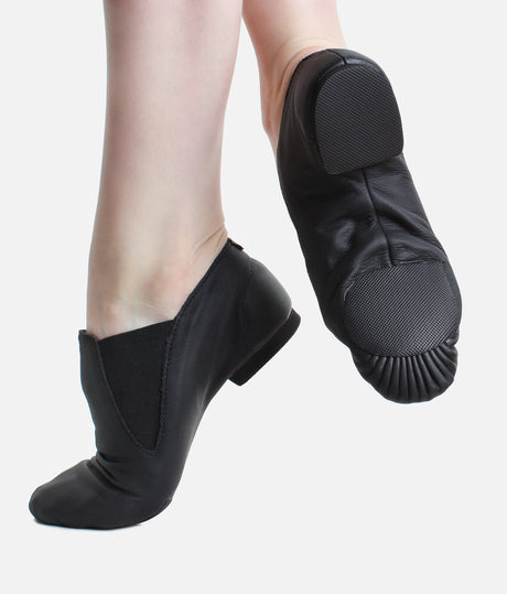 Flex-Fit Split Sole Jazz Boot, Leather Dance Shoes with Low Profile - JZE40