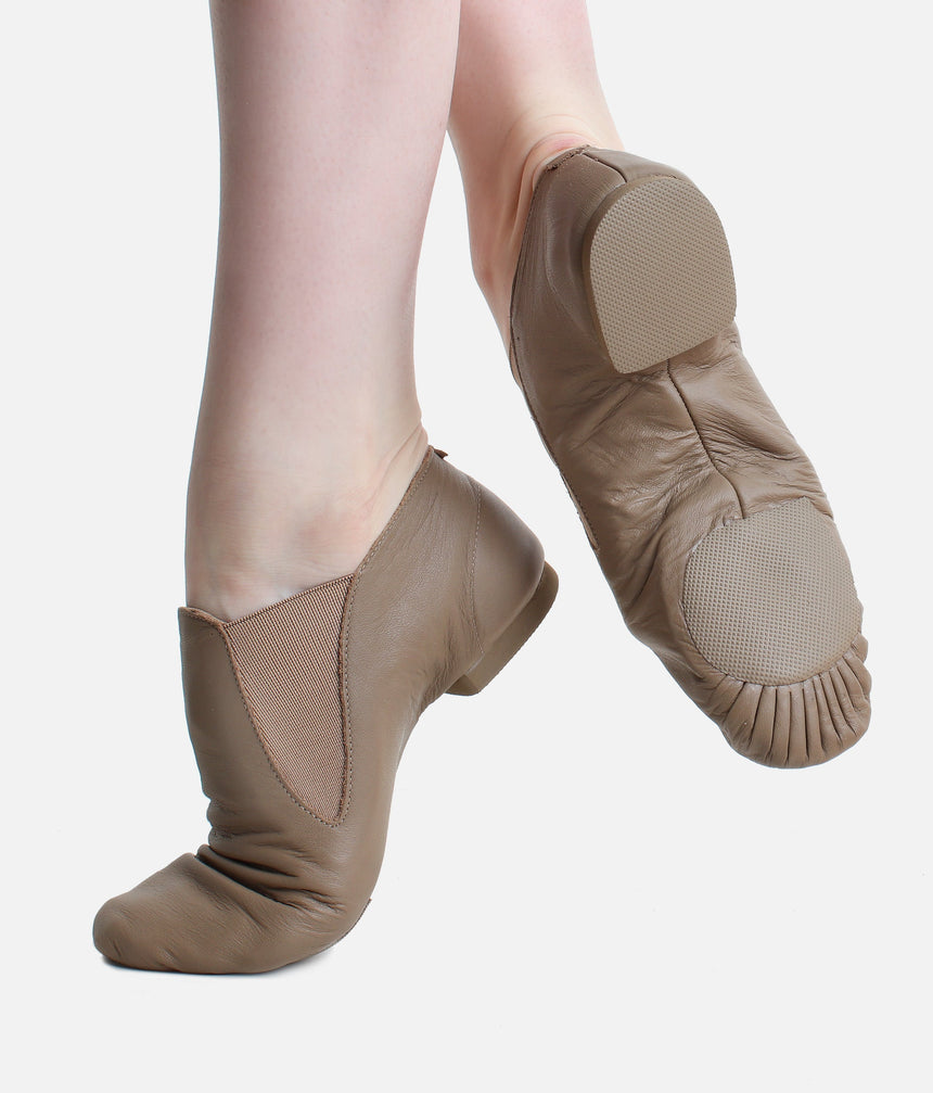 Flex-Fit Split Sole Jazz Boot, Leather Dance Shoes with Low Profile - JZE40