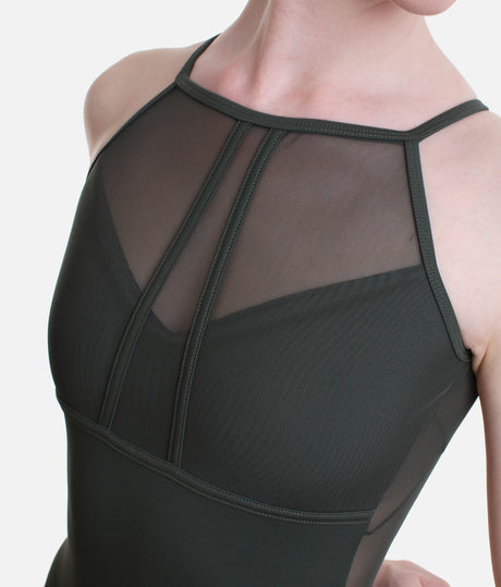 Halter-Style Leotard, Mesh Open Back Dancewear - LICINIA