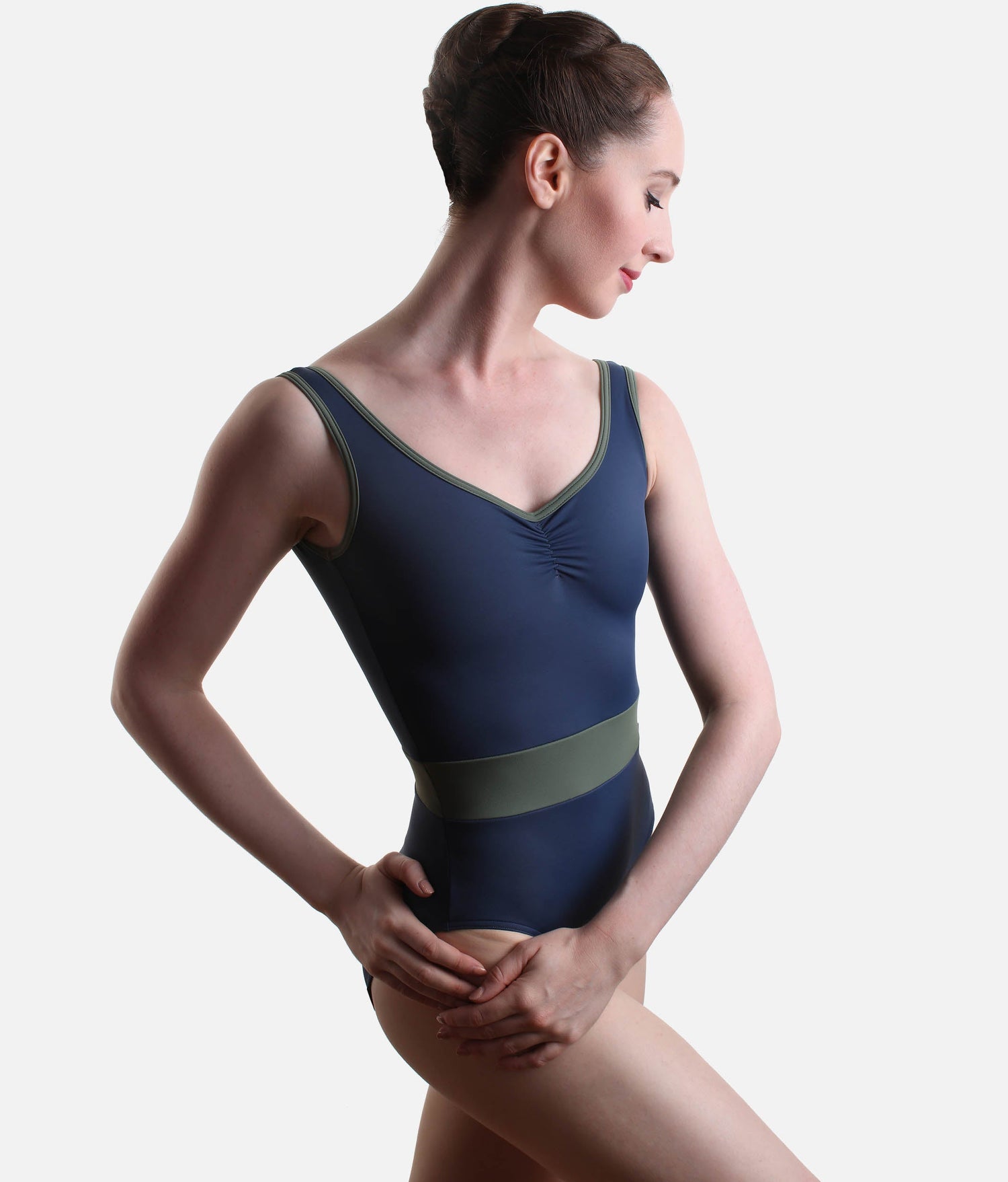 Professional Tank Leotard for Dancers with Contouring Waistband - LUCY Storm