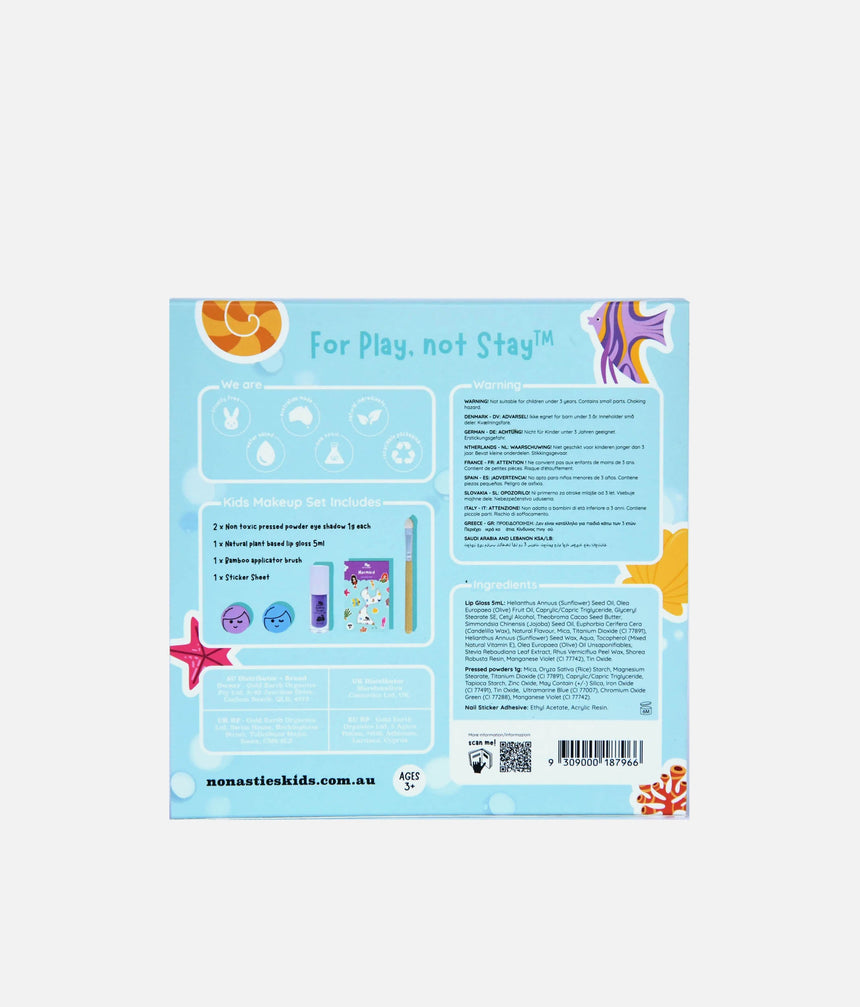 MERMAID DREAMS Makeup Gift Set, Non-Toxic Play Makeup for Kids