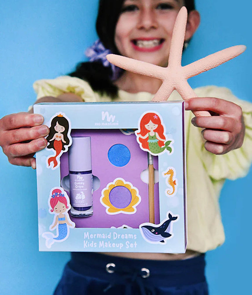 MERMAID DREAMS Makeup Gift Set, Non-Toxic Play Makeup for Kids