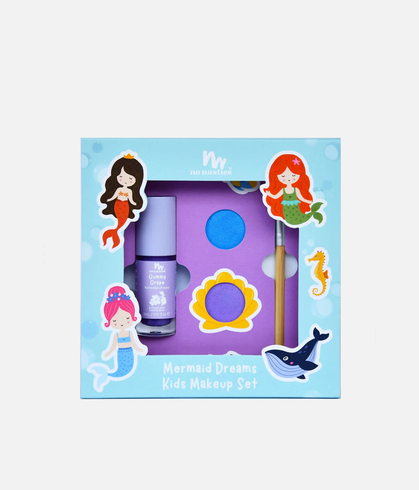 MERMAID DREAMS Makeup Gift Set, Non-Toxic Play Makeup for Kids