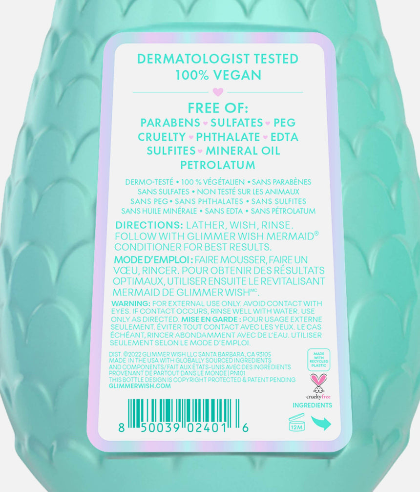 MERMAID SHAMPOO, Gentle, Vegan, Fun Hair Wash for All Hair Types