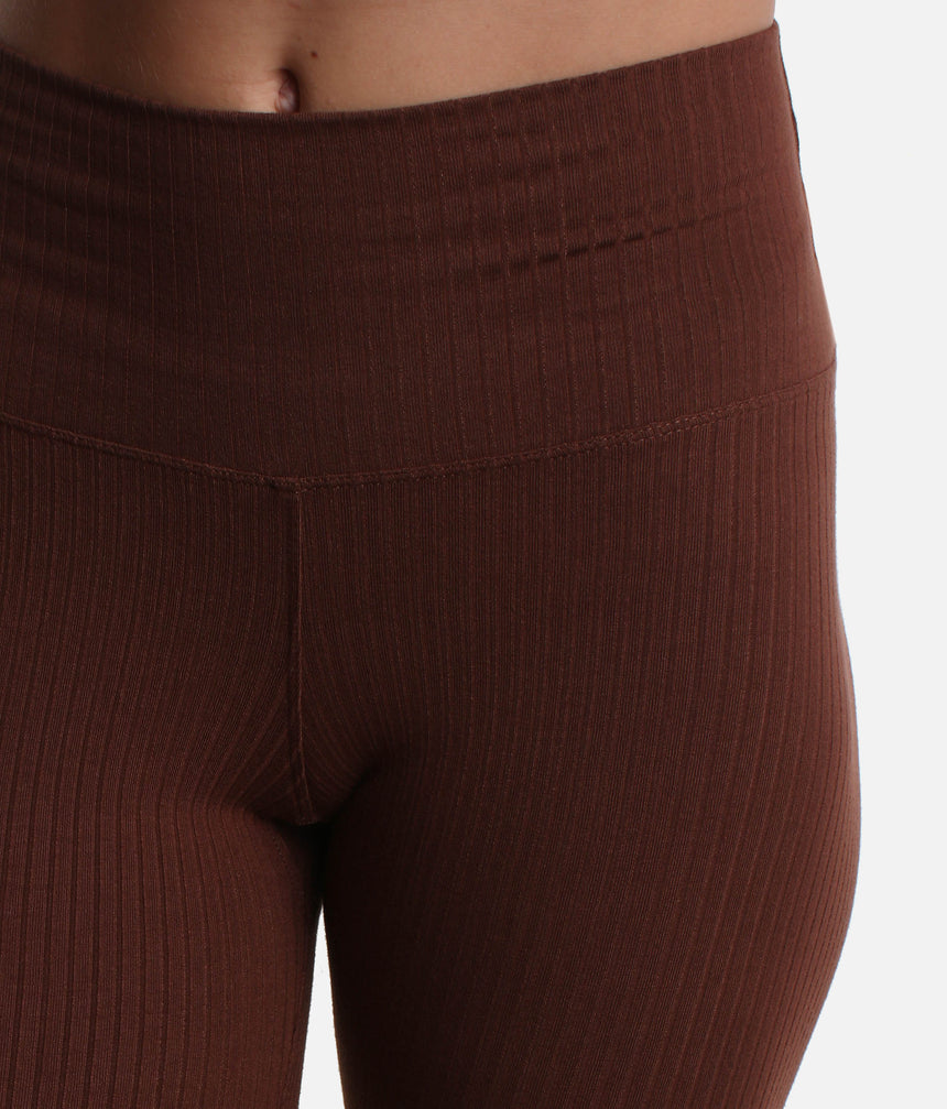 High-Waisted RIB LEGGINGS, Second-Skin Fit for Yoga, Pilates, Lounge