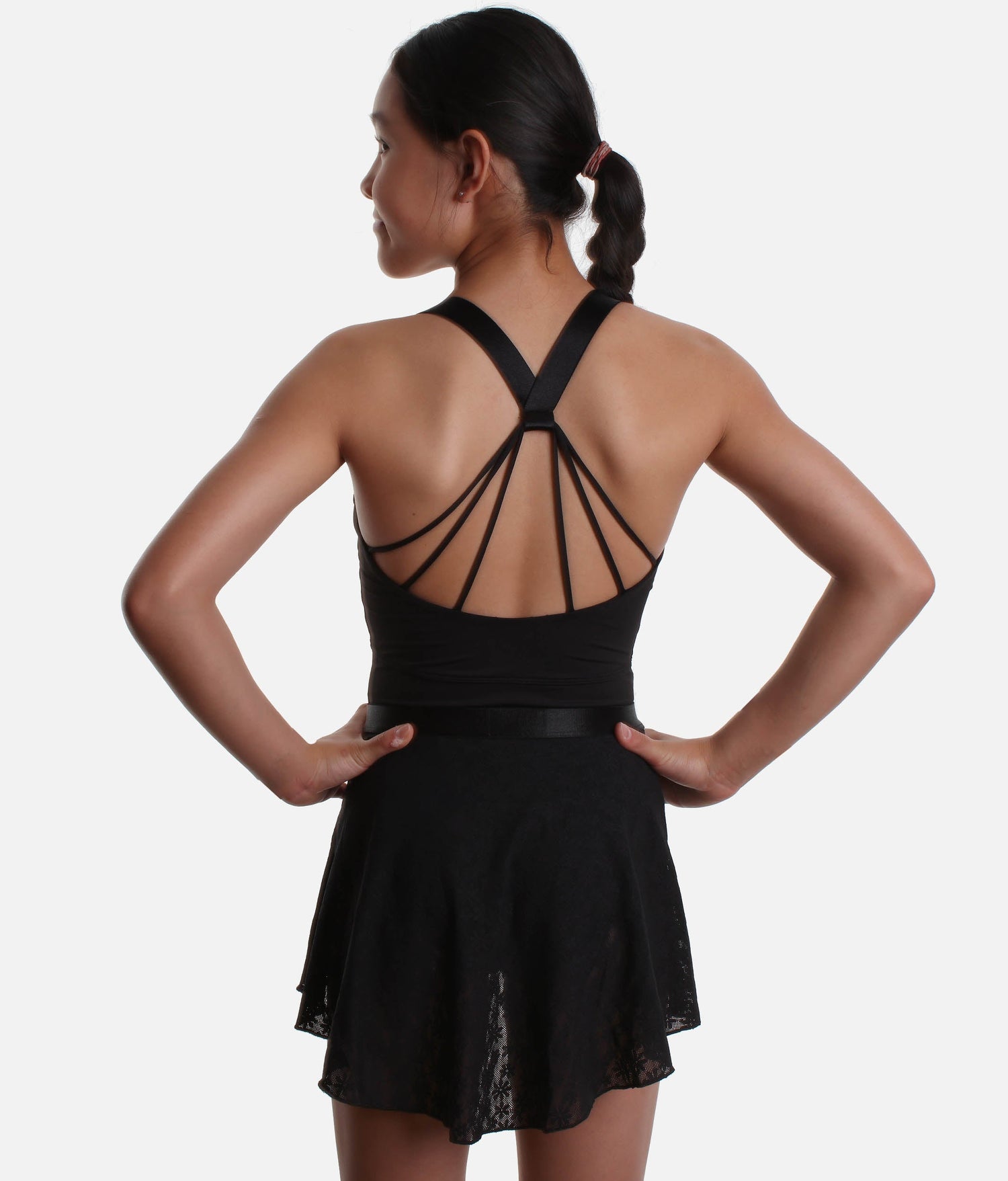 Girls Pull-On Ballet Skirt, High-Low Hem - MS902C