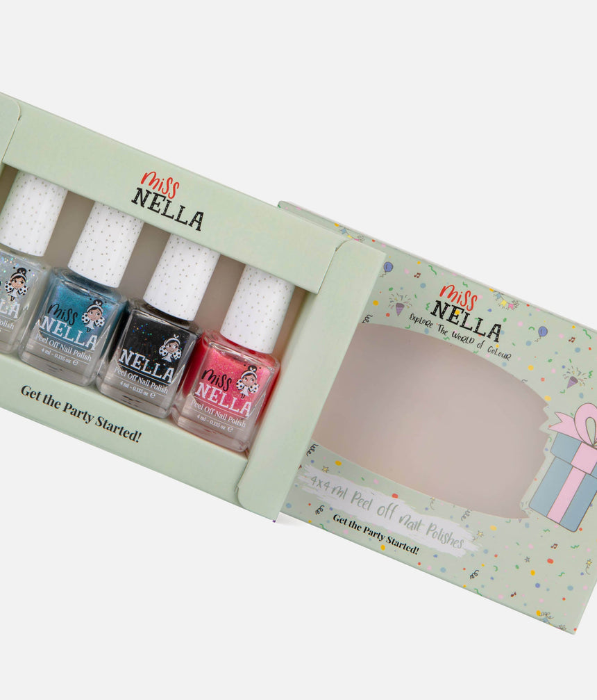 Party Collection Nail Polish Set for Kids, Peel-Off, Non-Toxic, Water-Based