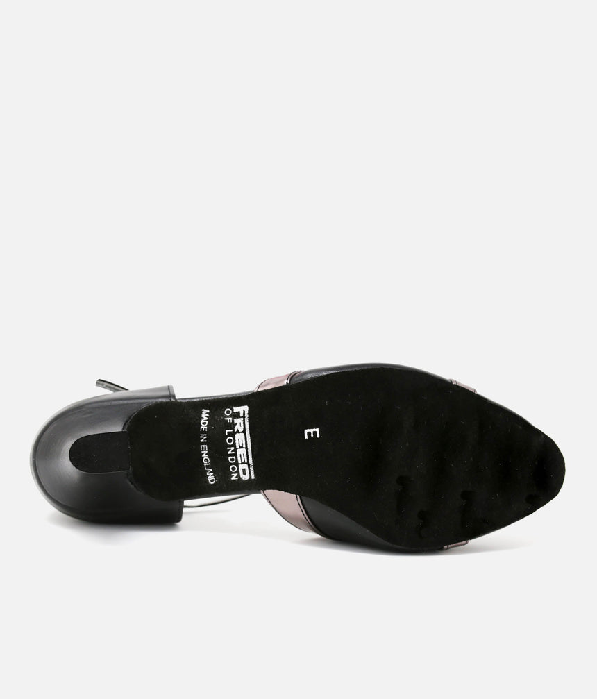 Comfortable Low Heel Leather Ballroom Shoes, Ideal for Social Dancing - NANCY