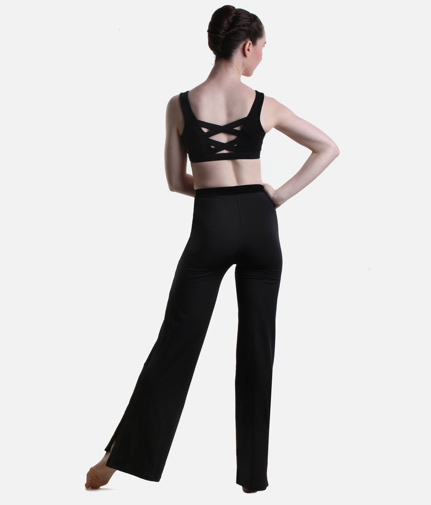 Beguile Wide Leg Dance Pant, High Waist Split Hem Warm-Up - 12407W