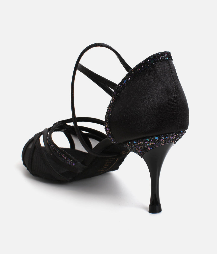 Glitter Detail Ballroom & Latin Shoes, Comfort Fit & 55mm Heel - PD800 NET