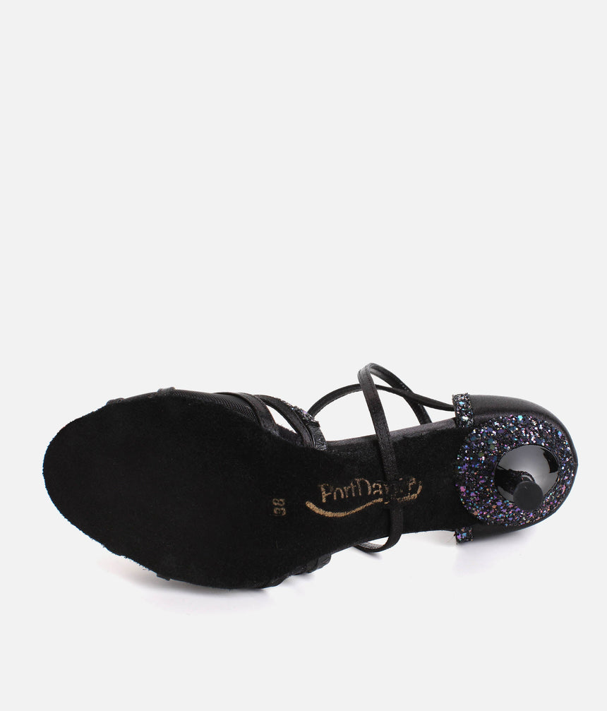 Glitter Detail Ballroom & Latin Shoes, Comfort Fit & 55mm Heel - PD800 NET