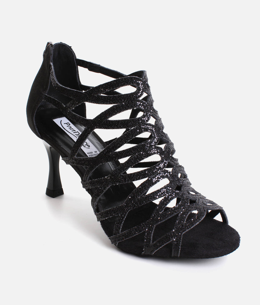 Premium Latin Dance Shoes, Lightweight with Open Toe, 60mm Flare Heel - PD803