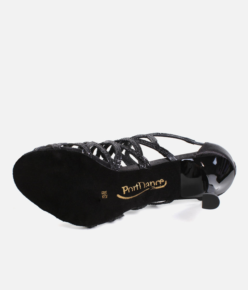 Premium Latin Dance Shoes, Lightweight with Open Toe, 60mm Flare Heel - PD803