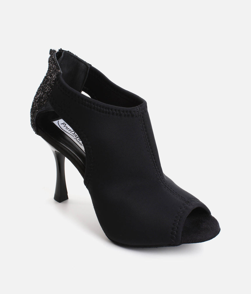 Glitter Heel Ballroom Latin Shoes, Flexible Neoprene Upper & 70mm Heel - PD810