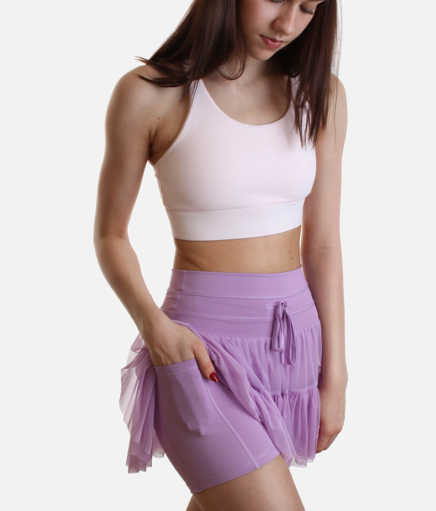 High-Waisted, Flowy Workout Skirt with Pockets - PIROUETTE SKORT