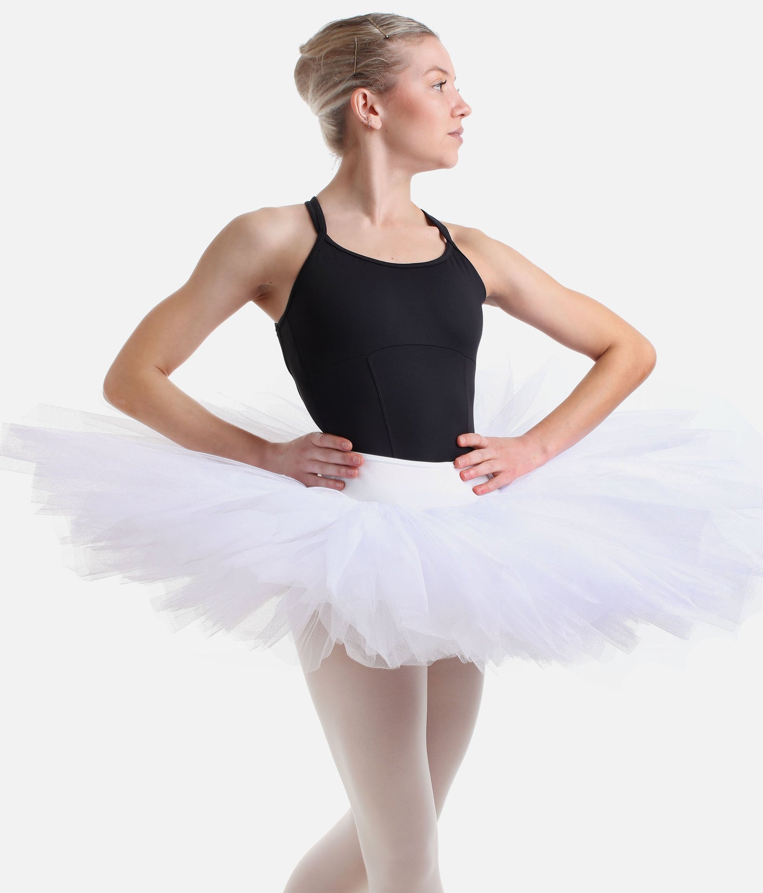 Belle Pancake Rehearsal Tutu Skirt with 6-Layer Firm Tulle & Built-In Trunk - R2921