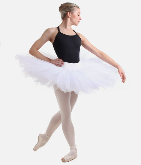 Belle Pancake Rehearsal Tutu Skirt with 6-Layer Firm Tulle & Built-In Trunk - R2921