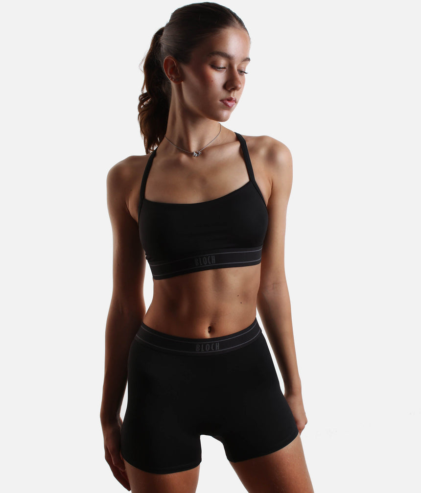 Kisha Logo Dance Shorts, Sporty, Seamless & Flexible - R90002