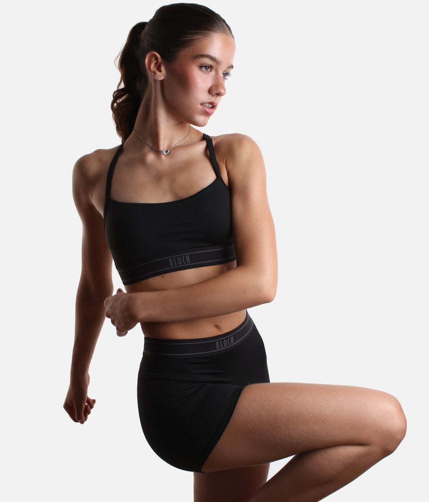 Kisha Logo Dance Shorts, Sporty, Seamless & Flexible - R90002