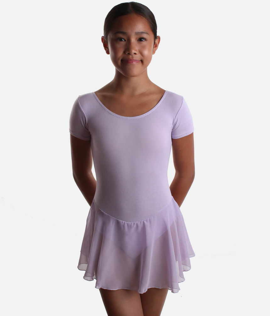 Girls Ballet Skirted Leotard with Cap Sleeves, RAD Exam Approved - REBECCA / FREYA