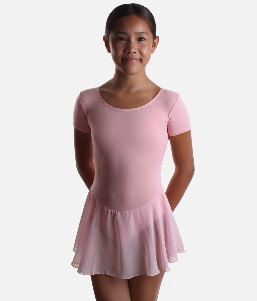 Girls Ballet Skirted Leotard with Cap Sleeves, RAD Exam Approved - REBECCA / FREYA