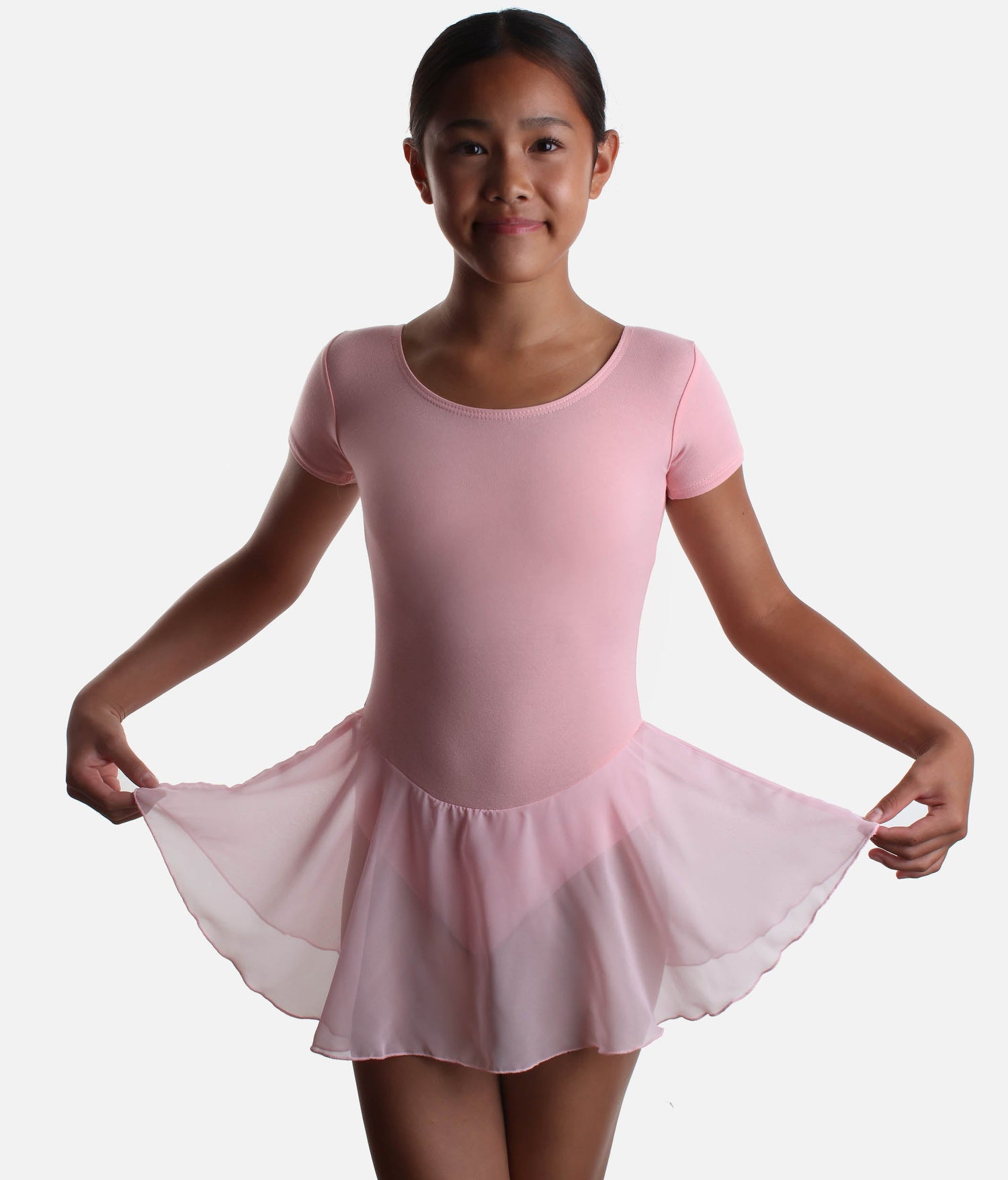 Girls Ballet Skirted Leotard with Cap Sleeves, RAD Exam Approved - REBECCA / FREYA