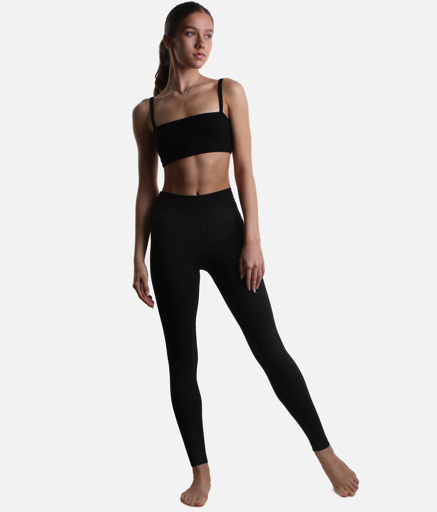 High-Waisted RIB LEGGINGS, Second-Skin Fit for Yoga, Pilates, Lounge
