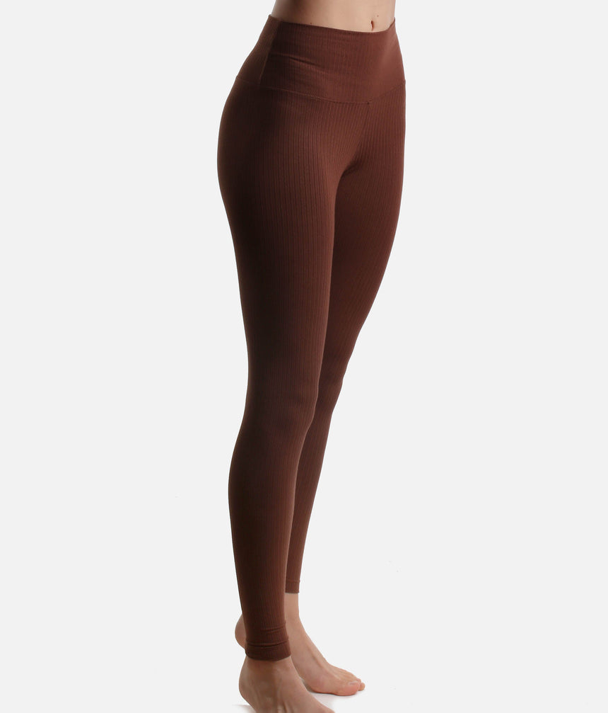 High-Waisted RIB LEGGINGS, Second-Skin Fit for Yoga, Pilates, Lounge