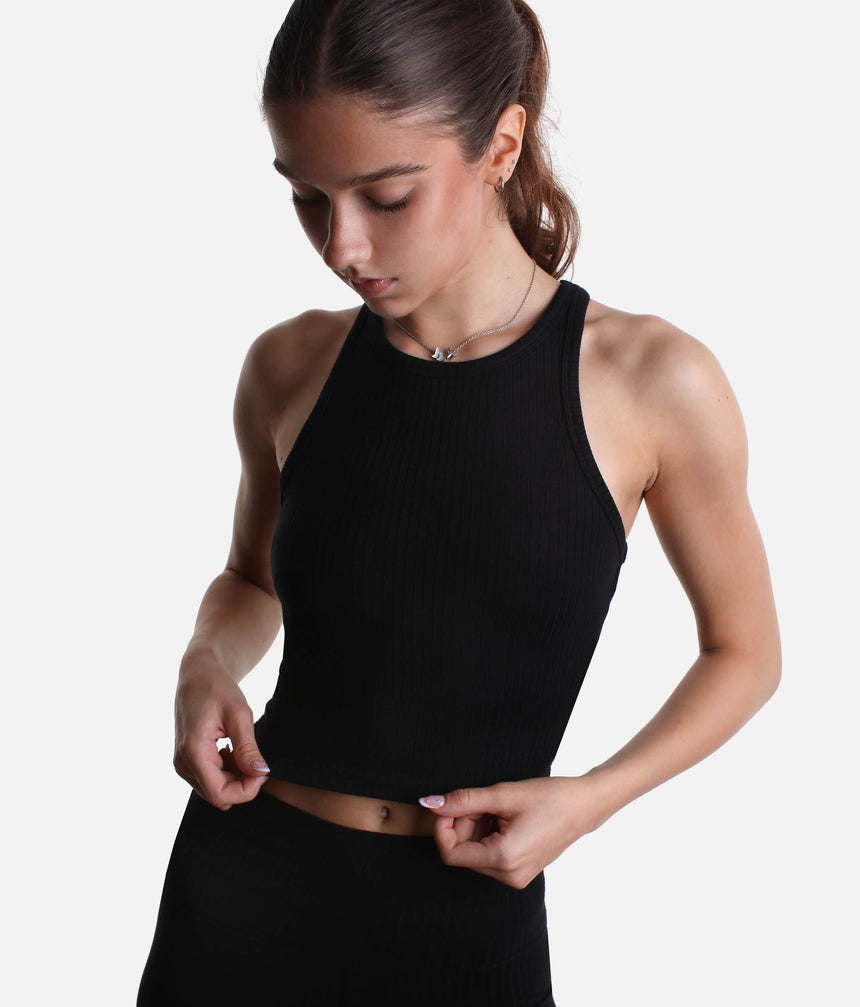 Premium Ribbed Yoga Top, Ultra-Soft with Breathable Stretch - RIB TANK