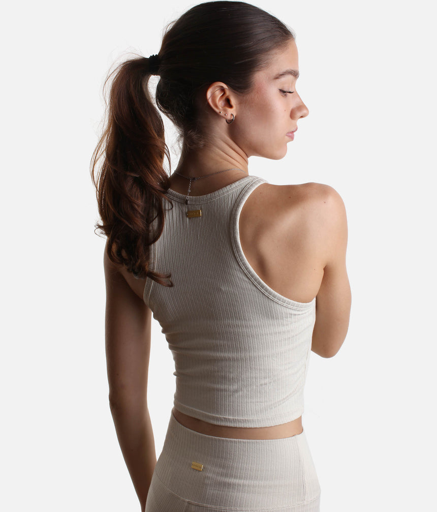 Premium Ribbed Yoga Top, Ultra-Soft with Breathable Stretch - RIB TANK