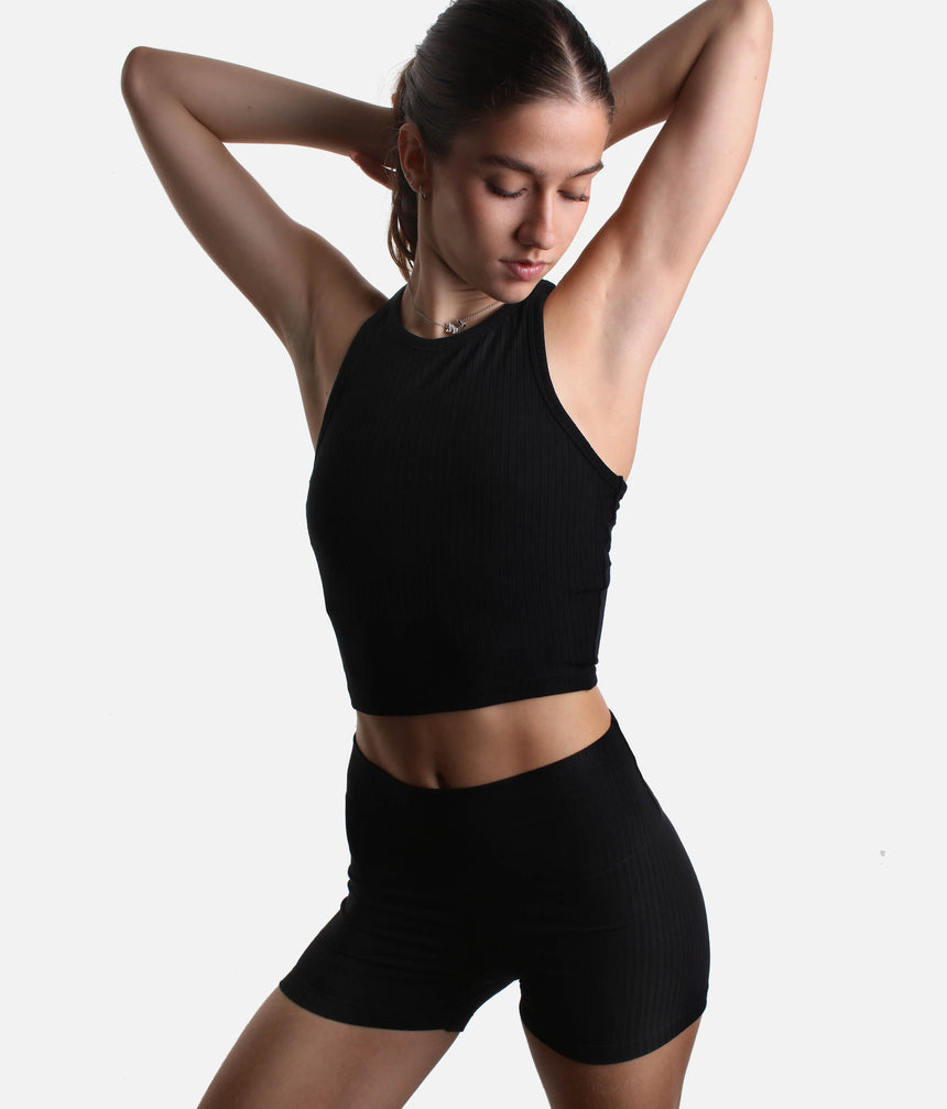 Premium Ribbed Yoga Top, Ultra-Soft with Breathable Stretch - RIB TANK