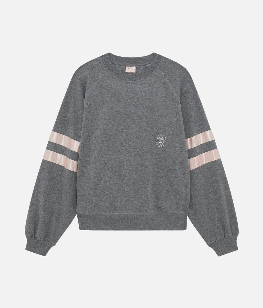 Oversized Sweatshirt with Satin Ribbon Detailing - S0573