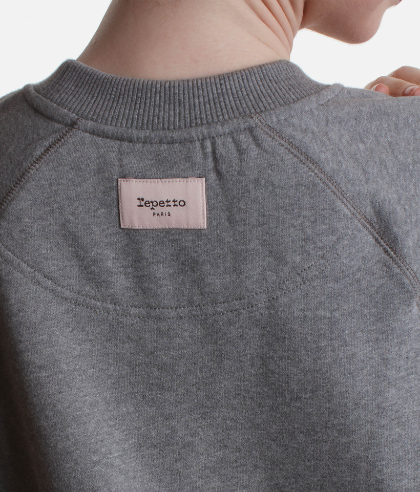 Oversized Sweatshirt with Satin Ribbon Detailing - S0573