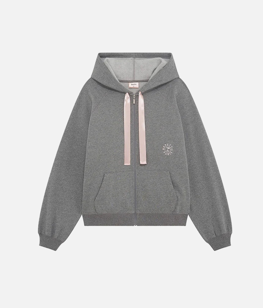Signature Satin Zip-Up Hoodie • Ballet Warm-Up & Studio Essential - S0700