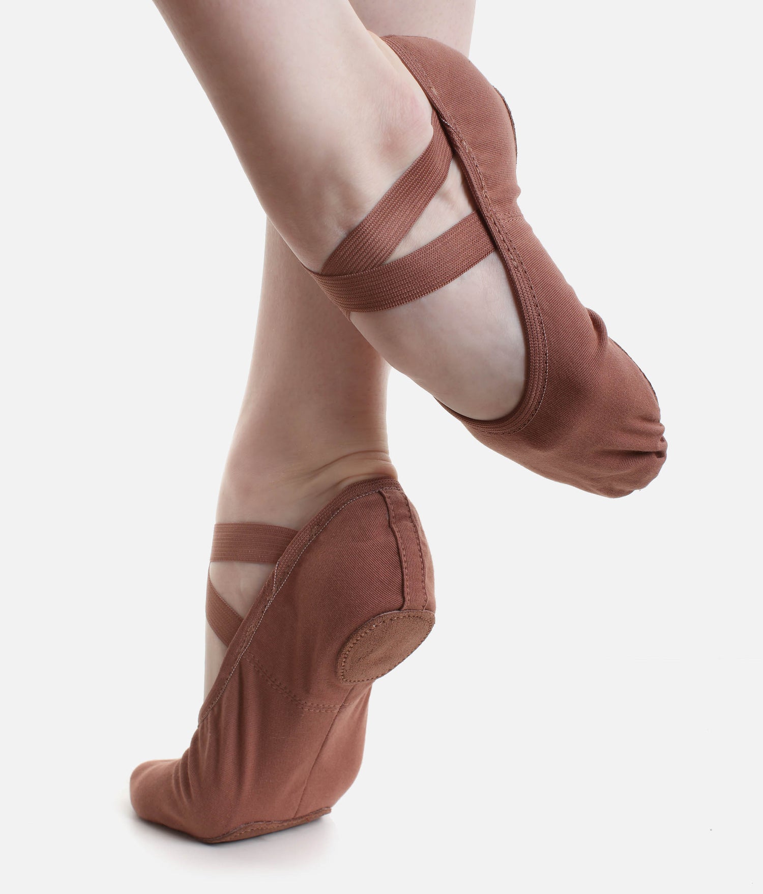 SD16 Width B - Stretch Canvas Ballet Shoes - Dancer’s Favorite Split Sole Flats, Medium fit