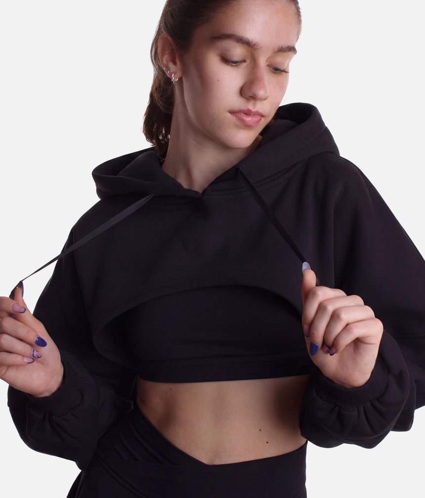 Cloud Shruggie • Oversized Cropped Dance Hoodie